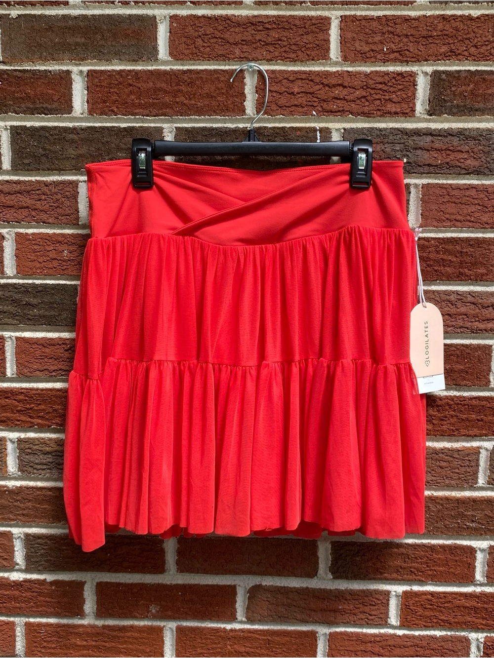BLOGILATES Ballerina Skort Athleisure Active Gym Training Red Plus Size 1X NWT
